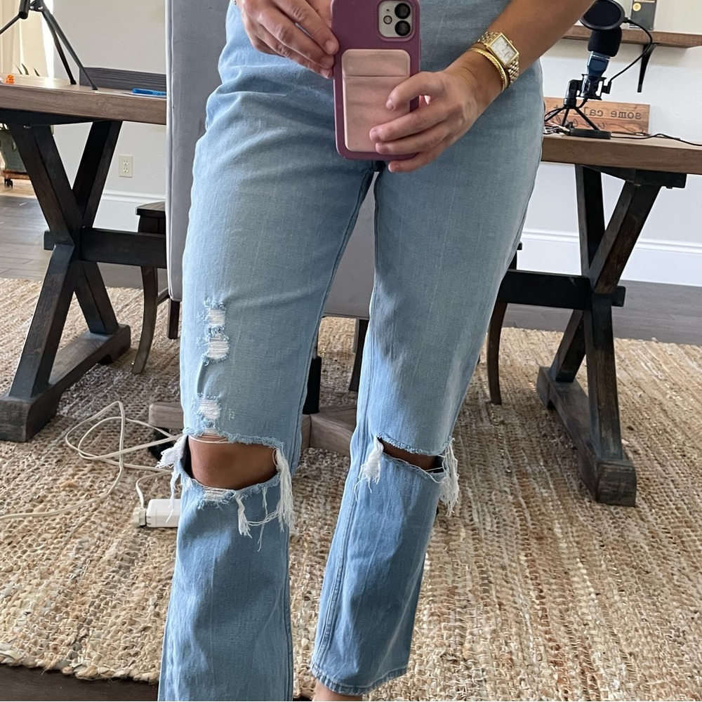 Abercrombie Ripped Curve Love Jeans
